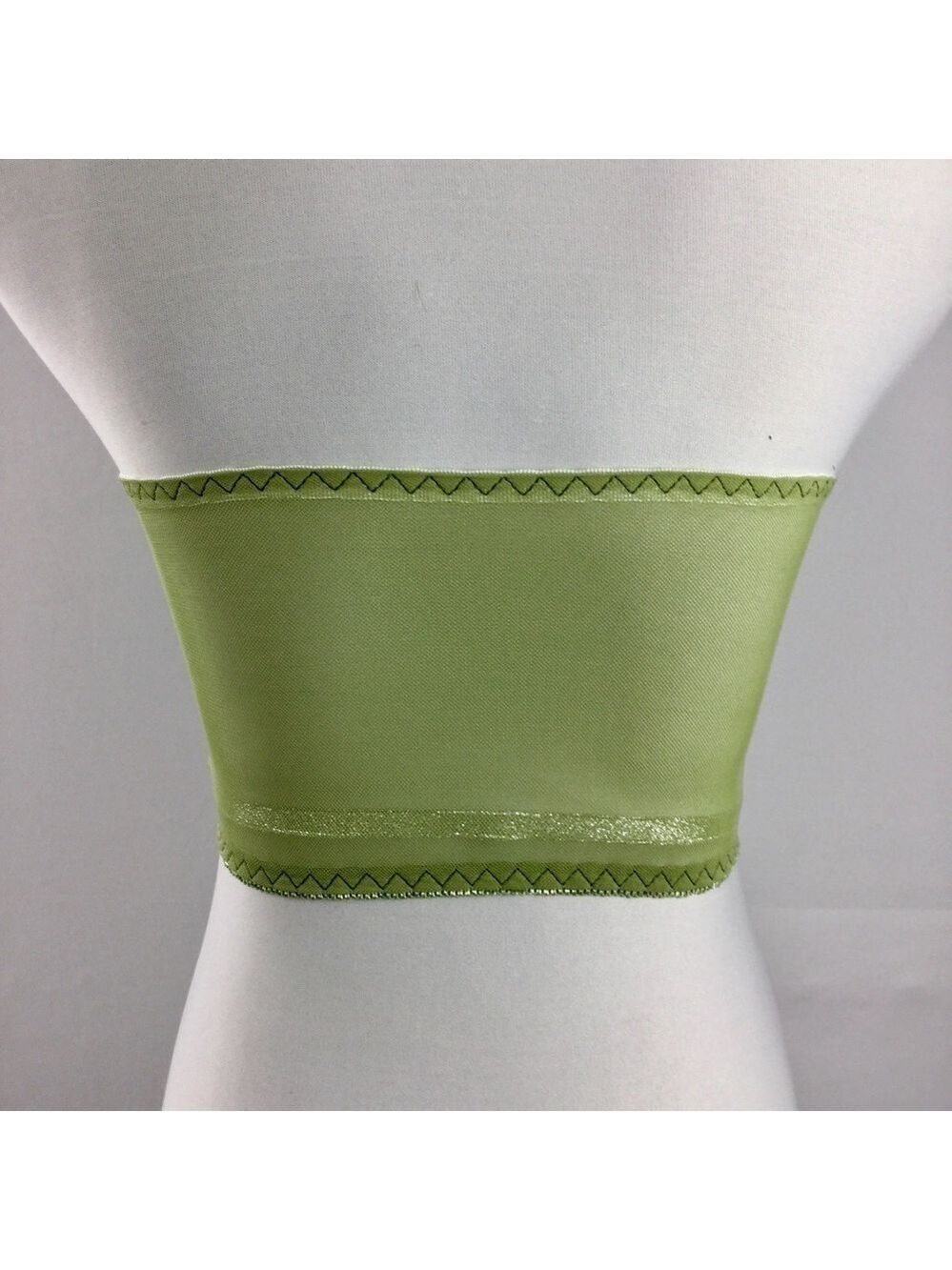 ROMWE Fairycore Floral Embroidery Mesh Tube Top Olive Green Size S/4 - Picture 4 of 7